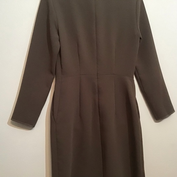 NWOT Aritzia Wilfred Chalet Brown Vilard Long Sleeve Crewneck Round Neck Dress 0 - Picture 11 of 12
